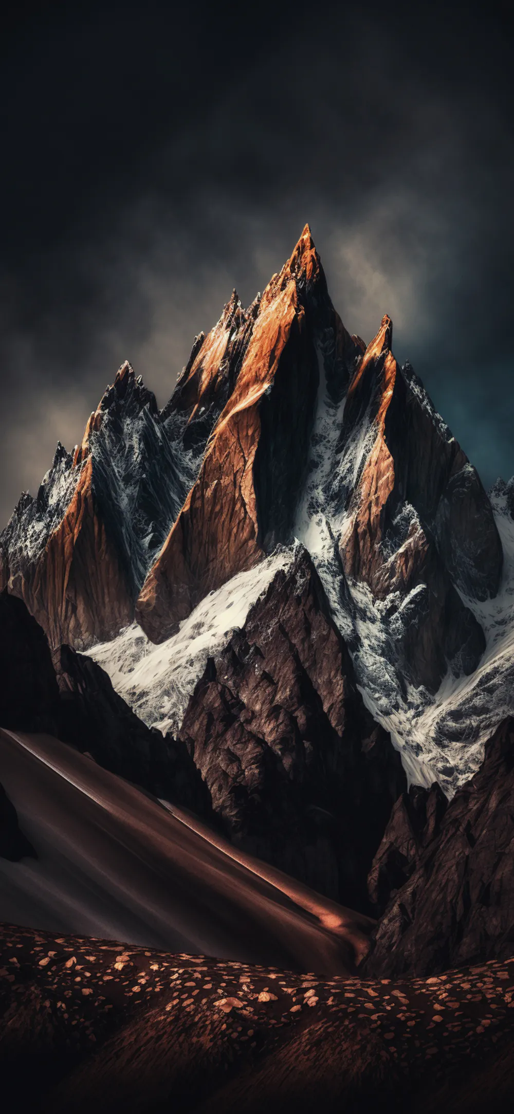 Wallpaper Mountain landscape 1080x1920