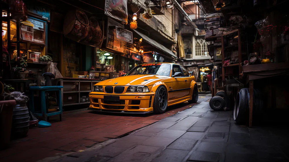 Wallpaper BMW E36 3440x1440