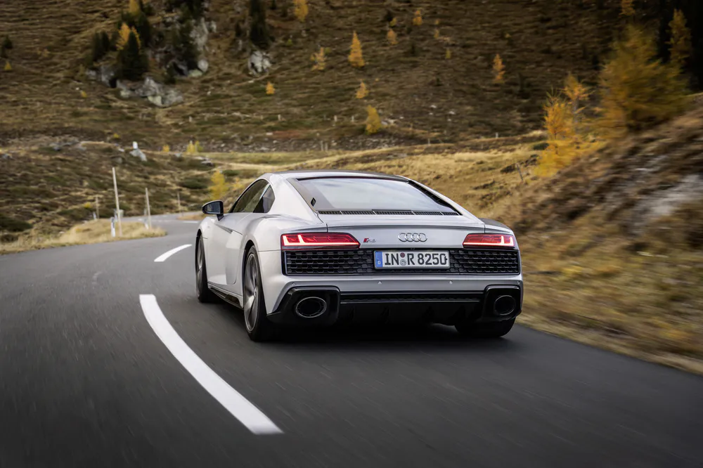 Manually crop Audi, Speed, Supercar, Audi R8, Rear View, Coupe, V10 ...