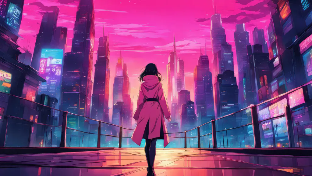 Desktop wallpaper: Girl in the city