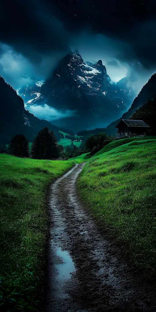 Phone wallpaper: Mountain landscape